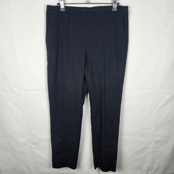 J Jill Black Pull On Essential Slim Ankle Pants Size 8 - Picture 1 of 6
